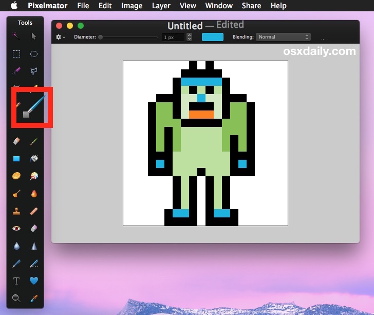 paint for mac with pixels
